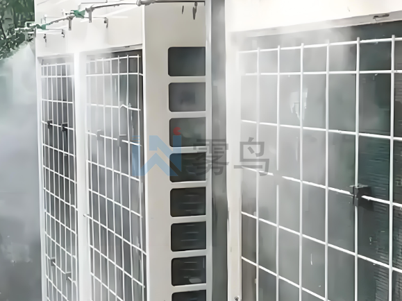 山西機房噴霧降溫節能案例分析，通信機房數據中心風冷式空調室外機噴霧降溫系統